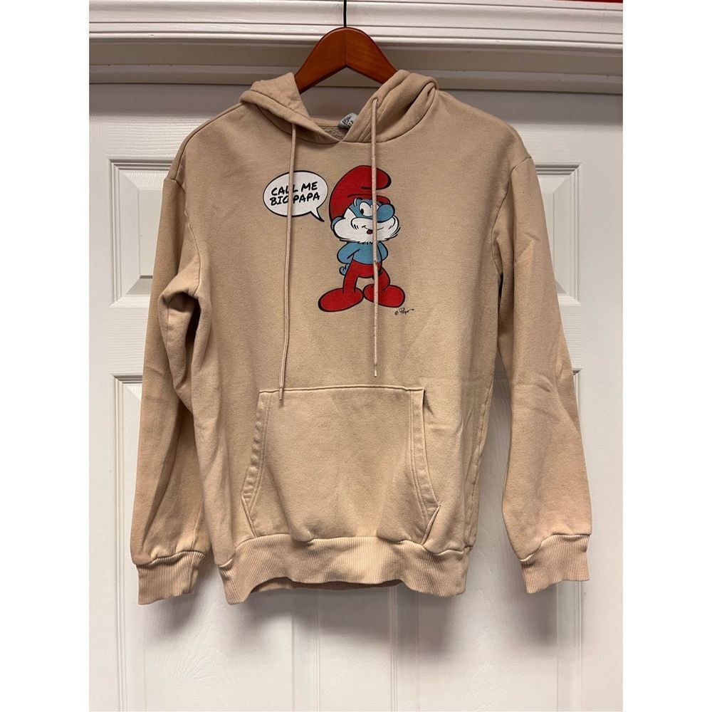 The Smurfs Call Me Big Poppa Sweatshirt Hoodie sz S